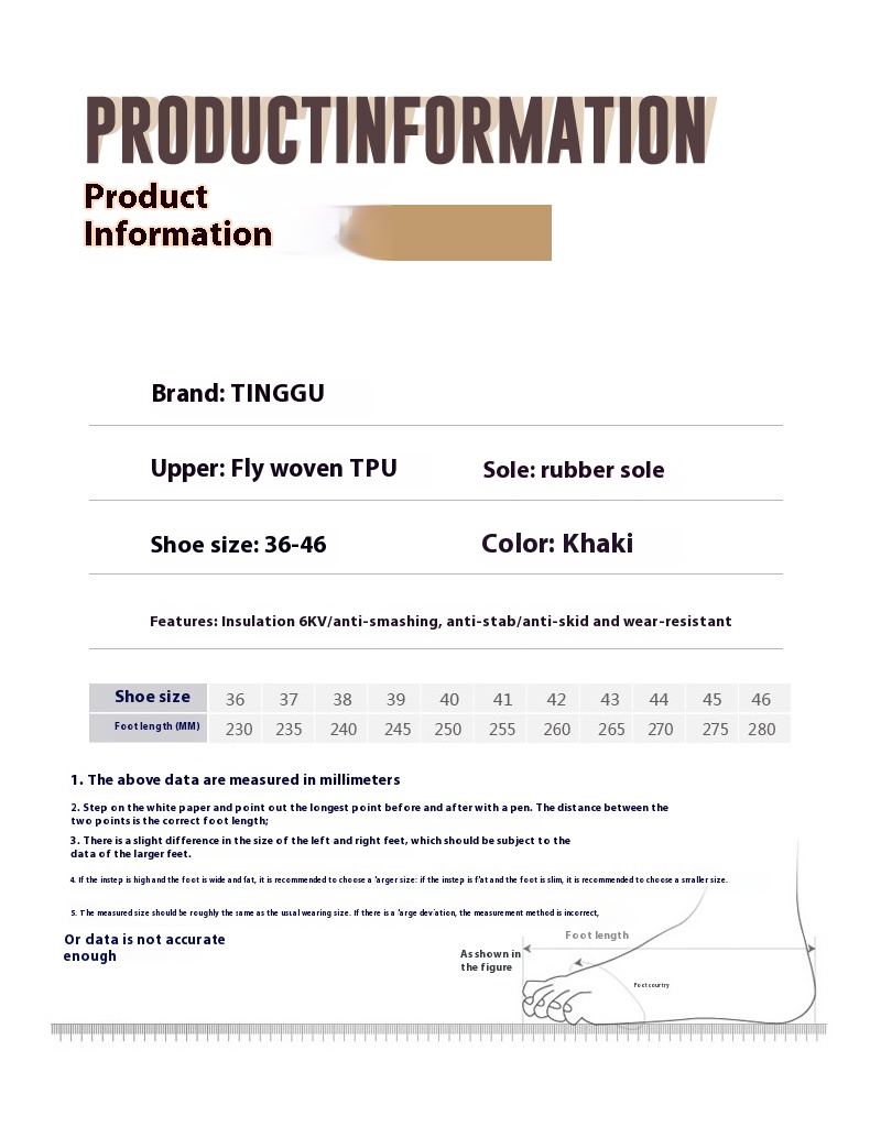 Electrician safety shoes insulation 6KV TG66 - - 14