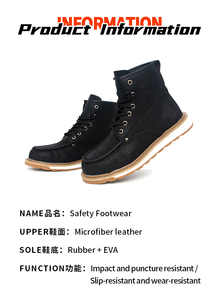 TG2599 high cut work boot crush resistant steel toe anti puncture 3.0mm kevlar safety shoes