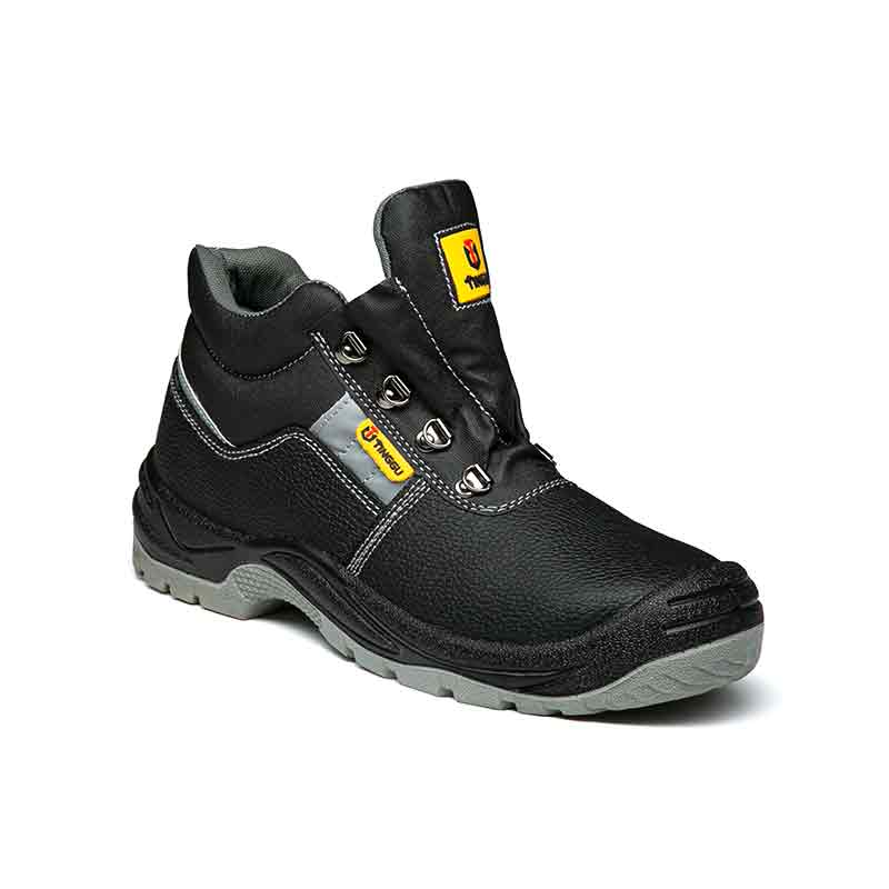 No.168 cow split leather, EU standard steel toe and steel plate safety shoes with PU outsole, impact resistant, anti-static labor shoes puncture proof construction shoes - - 2