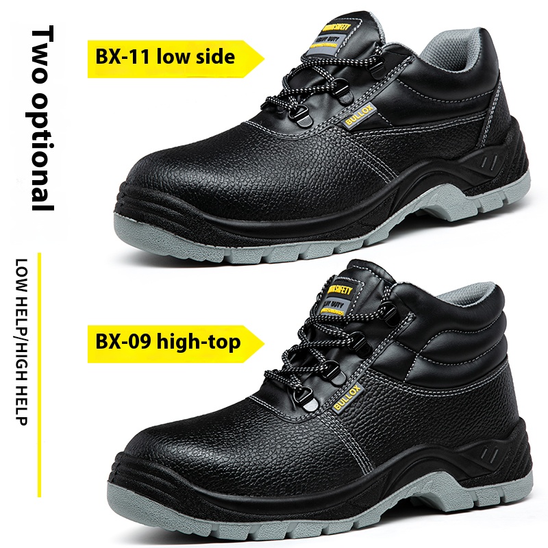 BX09 good price cow split leather iron toe, iron plate safety shoes high cut eu size38-46