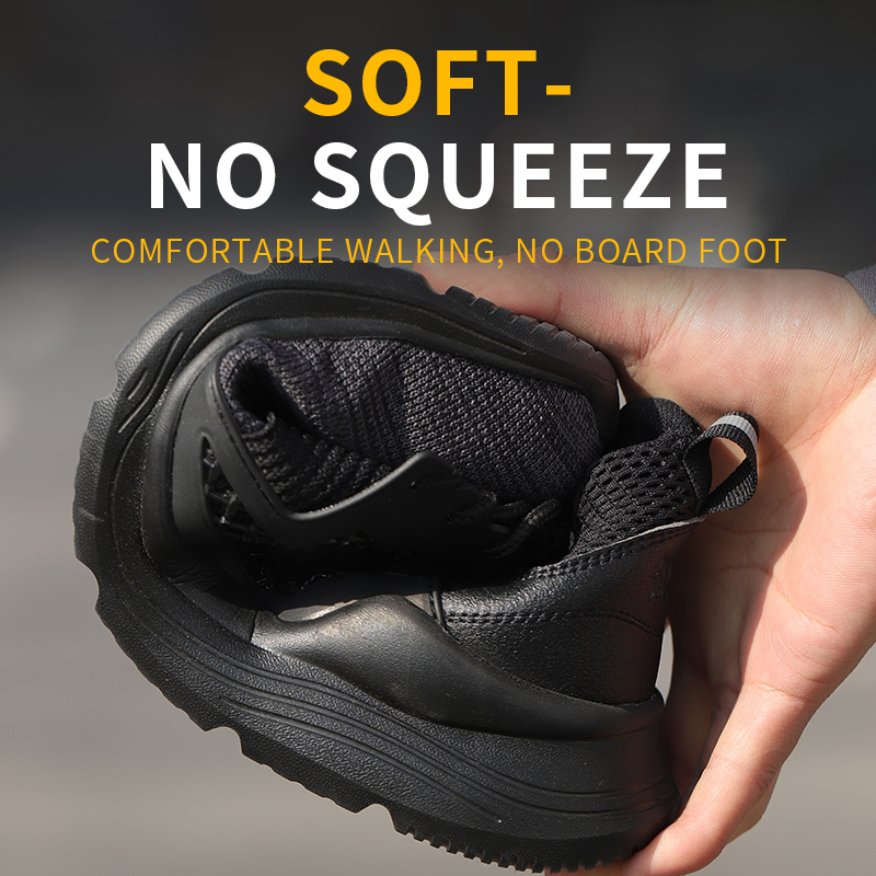 T636 breathable mesh upper crush resistant puncture proof safety shoes
