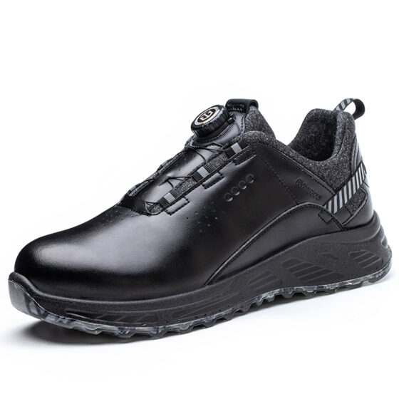 tg23 leather upper anti smashing plastic toe, kevlar midsole safety shoes