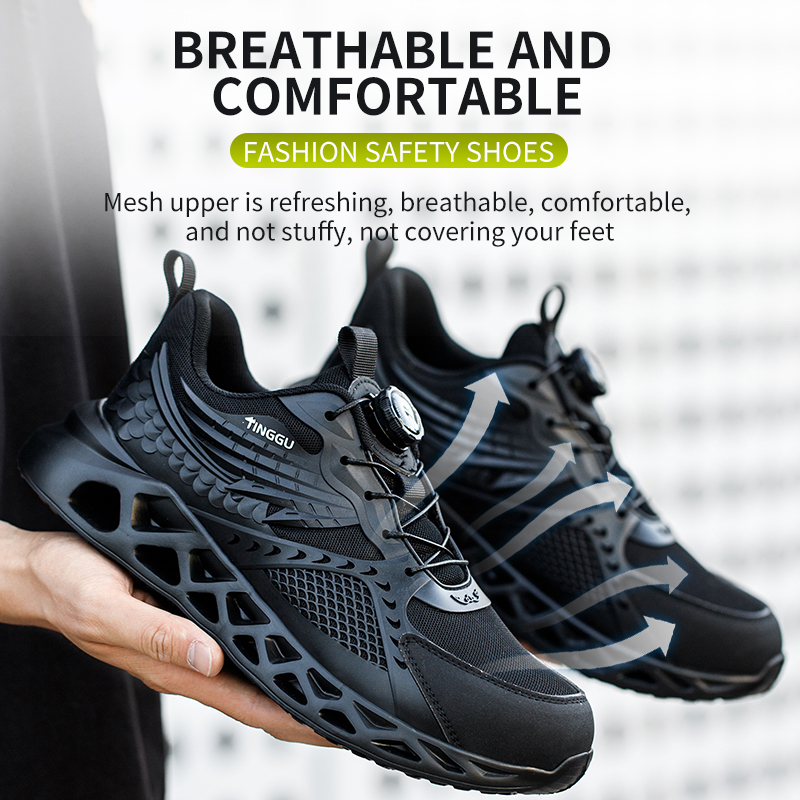 No.XCB microfiber leather+mesh upper protection fashion safety shoes with steel toecap and kevlar midsole safety shoes eu size 36-46