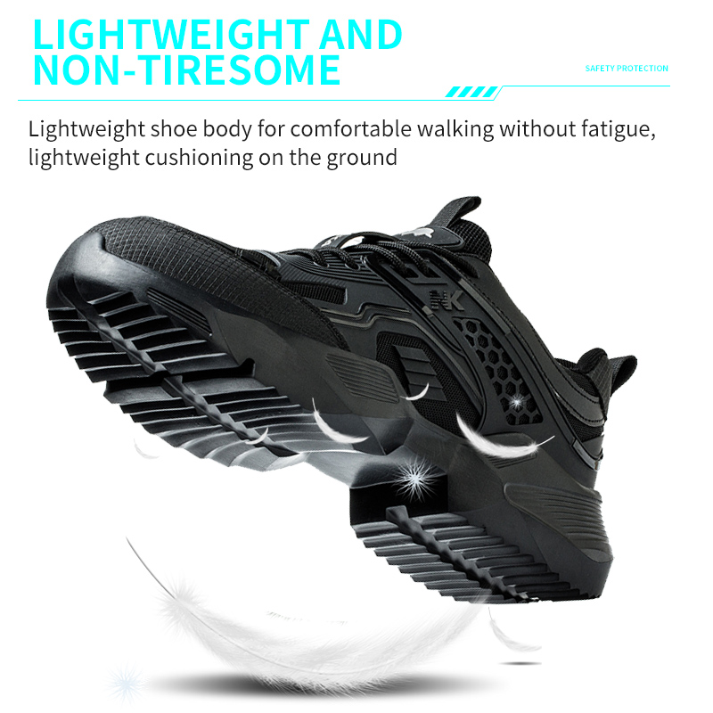 no.2358 steel toe kevlar midsole safety shoes, TPU process mesh fiber upper material rubber and plastic sole - - 2