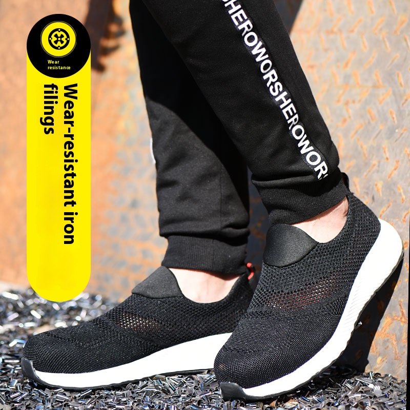 No.503 Lightweight, comfortable, breathable, easy to bend, anti-smashing, anti-puncture safety shoes mesh upper labor shoes with steel toe and kevlar midsole Chinese size 36-46# - - 1