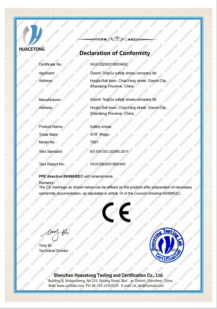 item no. tg05 ce certified safety shoes, low cut, impact resistant anti puncture anti static work boots for heavy industry