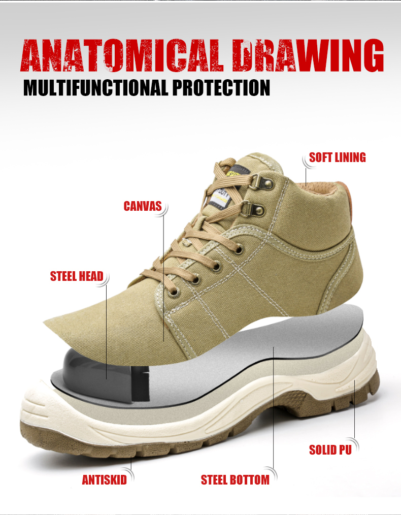 Safety work shoes Oxford fabric BX17 - - 12