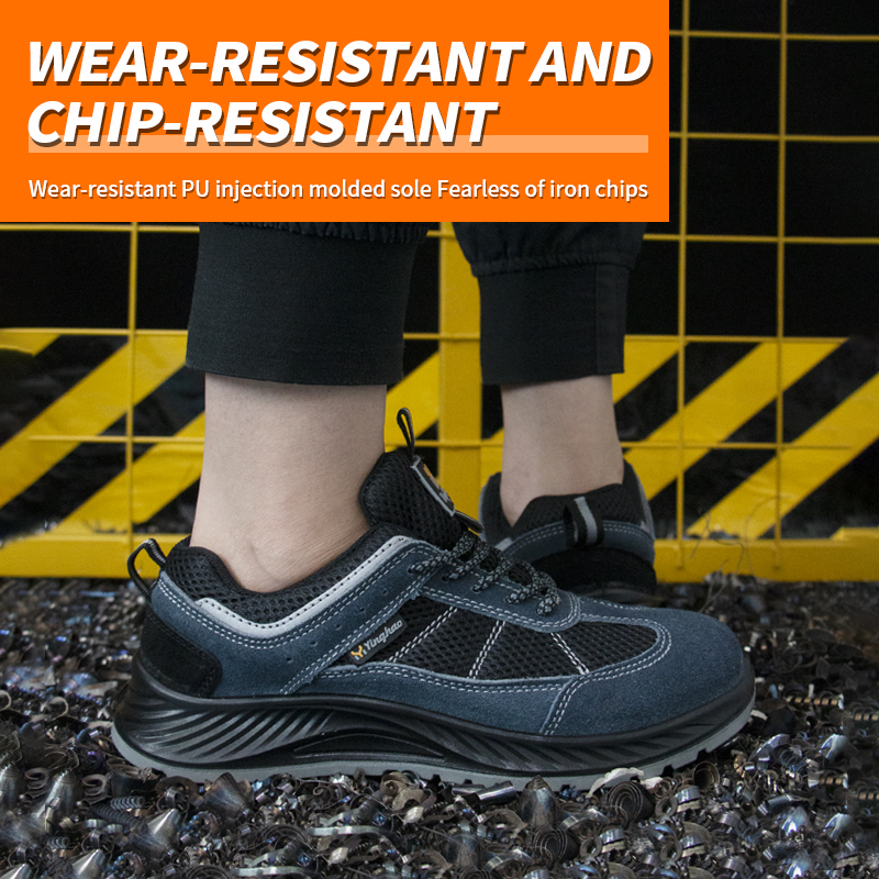 YH618 cow suede leather impact resistance puncture proof safety shoes, PU density outsole work shoes YH618 cow suede leather impact resistance puncture proof safety shoes, PU density outsole work shoes
