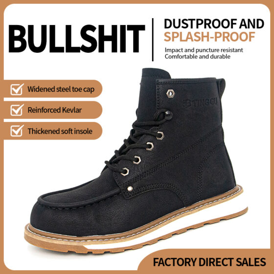 tg2599 high cut work boot crush resistant steel toe anti puncture 3.0mm kevlar safety shoes