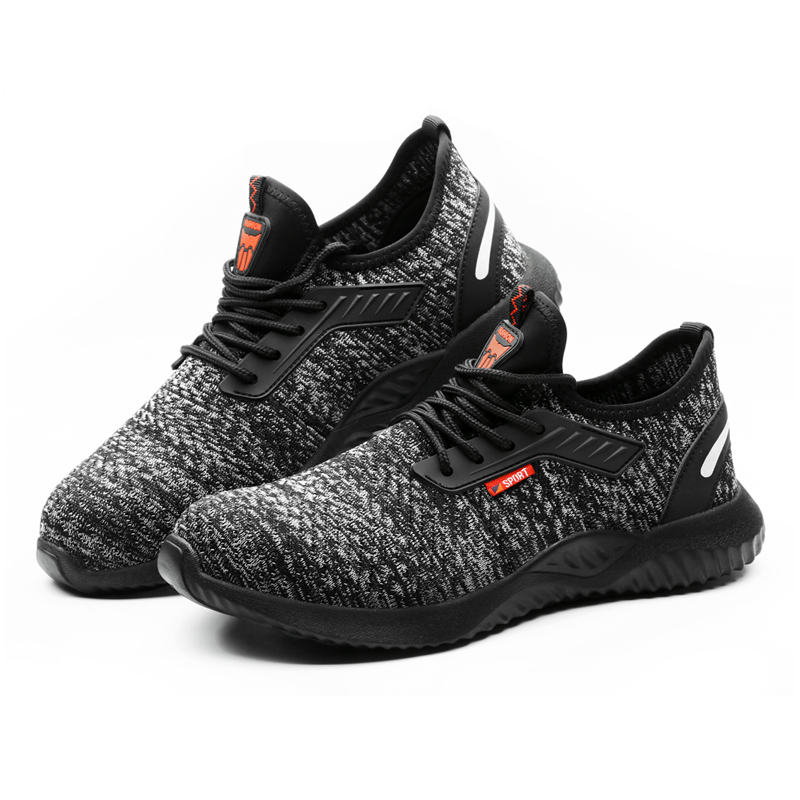 L910 breathable mesh safety shoes with steel toecap kevlar midsole slip resistant rubber outsole