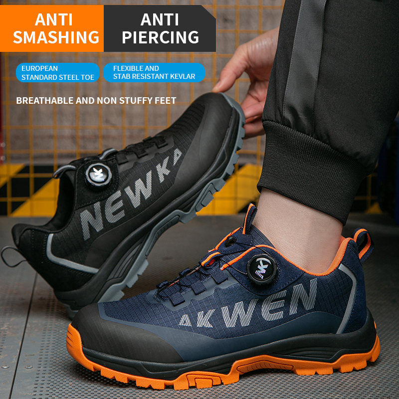 Multi-Protection Breathable Safety Shoes with Quick Dial Closure