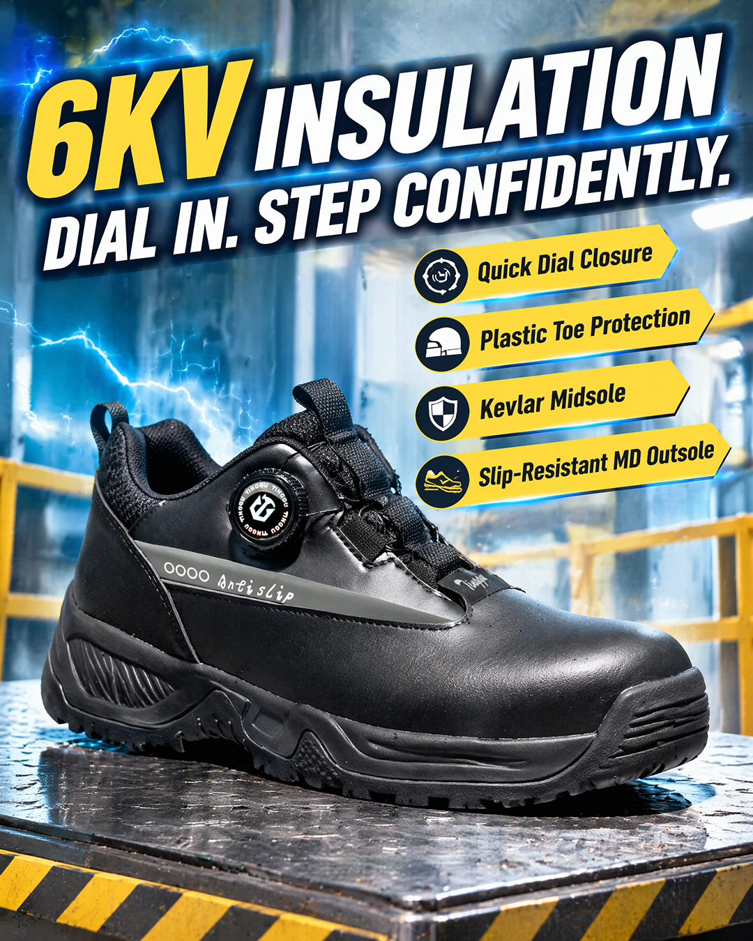6KV Insulated Safety Work Shoes: All-Round Industrial Foot Protection