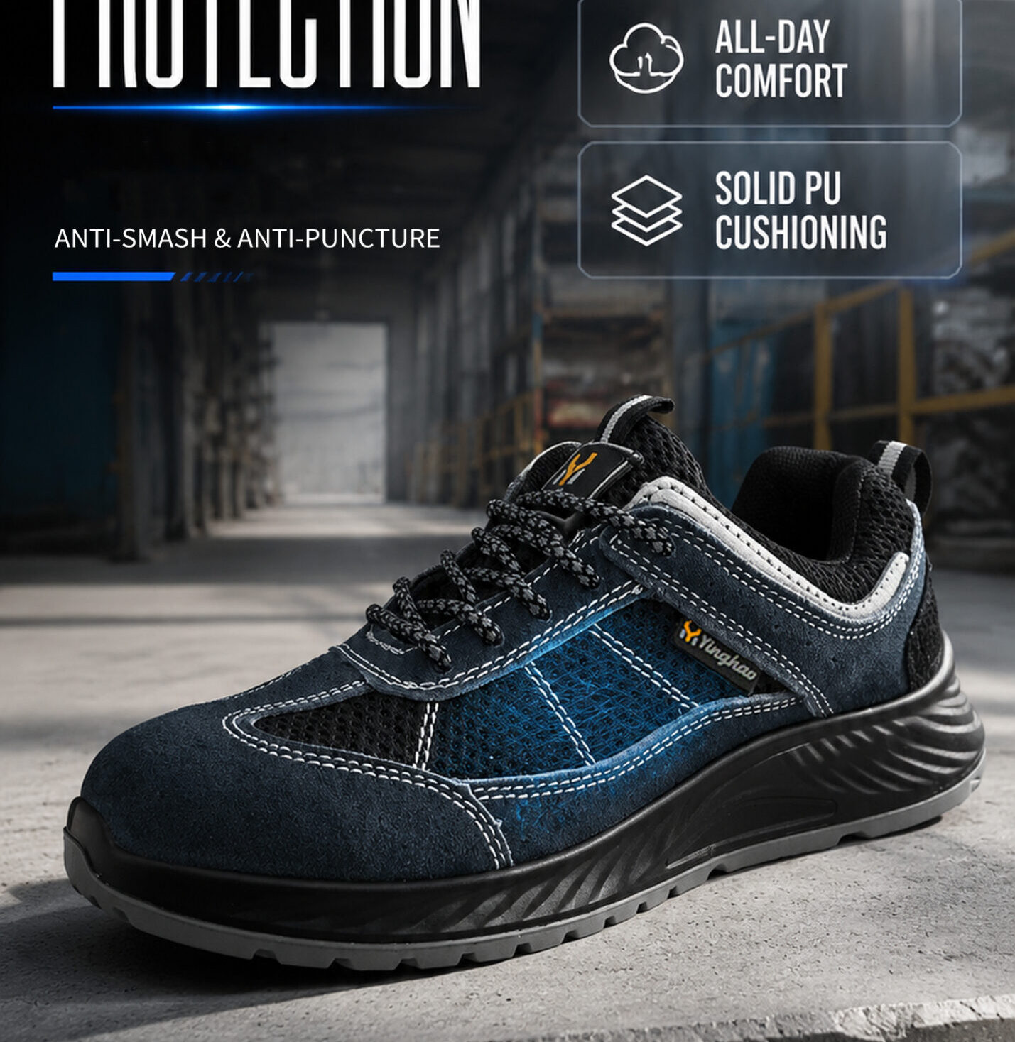 Breathable Lightweight Safety Sneakers for All-Day Work