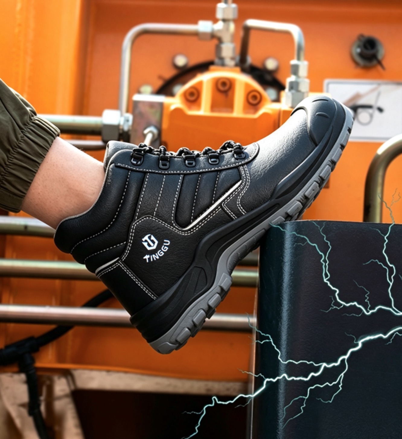 Apollo Grain Leather Safety Work Boots
